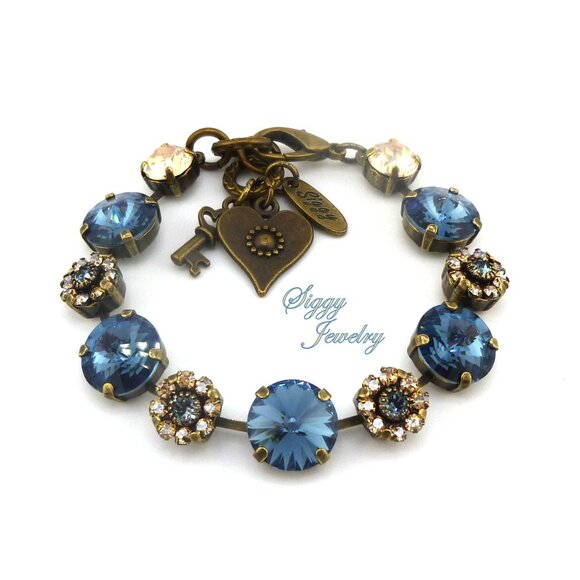 HONEY BLOSSOMS Tennis Bracelet, Made with Genuine Austrian Crystals - Picture 4 of 8